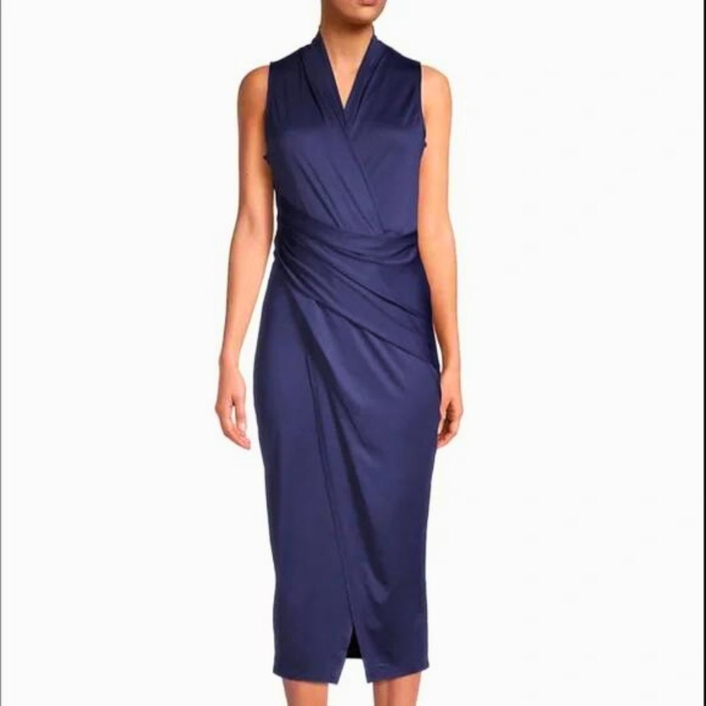 RACHEL Sleeveless Drape Jersey Dress